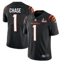 Alternative view of Men's Cincinnati Bengals Super Bowl LVI Vapor Limited Jersey - All Stitched