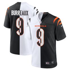 Alternative view of Cincinnati Bengals Joe Burrow Burreaux Split Game Jersey - All Stitched