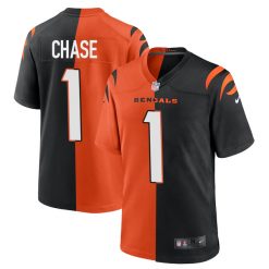 Alternative view of Cincinnati Bengals Ja'Marr Chase Split Game Jersey - All Stitched