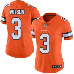 Alternative view of Women's #3 Russell Wilson Denver Broncos Jersey - All Stitched