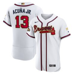 Alternative view of Atlanta Braves 2021 World Champions Gold Trim Player Jersey Collection - All Stitched