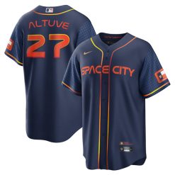 Alternative view of José Altuve Houston Astros Space City Jersey - All Stitched