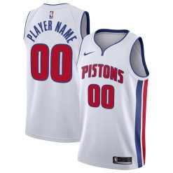 Alternative view of Detroit Pistons Swingman Custom Name and Number Jersey - All Stitched