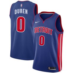 Alternative view of Jalen Duren Detroit Pistons 2022 NBA Draft Swingman Jersey - All Stitched