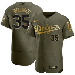 Alternative view of Los Angeles Dodgers Camo Salute to Service Jersey - All Stitched