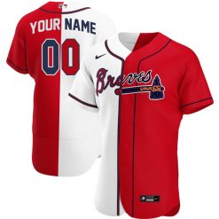 Men's Atlanta Braves Custom Split Jersey - All Stitched