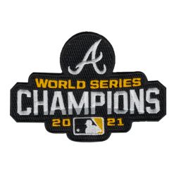 Alternative view of Atlanta Braves World Series Champion White Gold Jersey 2021 - All Stitched