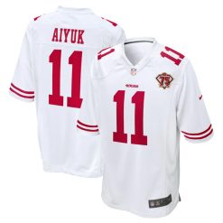 Alternative view of San Francisco 49ers 75th Anniversary White Jersey - All Stitched