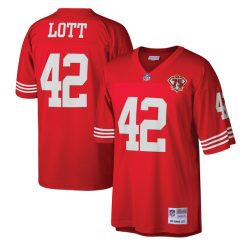 Alternative view of San Francisco 49ers 75th Anniversary Patch Throwback Jersey - All Stitched