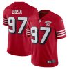 San Francisco 49ers 75th Anniversary Throwback Scarlet Jersey - All Stitched