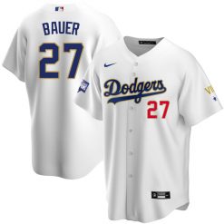 Alternative view of Los Angeles Dodgers 2020 Championship Gold Trim Limited Jersey - All Stitched
