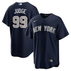 Alternative view of Aaron Judge New York Yankees Navy Jersey - All Stitched