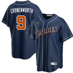 Alternative view of San Diego Padres Navy Cooperstown Jersey - All Stitched