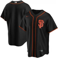 Men's San Francisco Giants Alternate Team Black Jersey - All Stitched