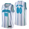 Men's #00 Custom Charlotte Hornets Throwback Jersey - All Stitched