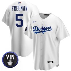 Alternative view of Men's Los Angeles Dodgers Vin Scully Tribute Cool Base Jersey - All Stitched
