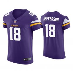 Men's #18 Justin Jefferson Minnesota Vikings Purple Vapor Elite Jersey - All Stitched