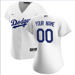 Alternative view of Women's Los Angeles Dodgers Custom Name and Number Jersey - All Stitched
