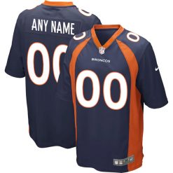 Alternative view of Denver Broncos Custom Name and Number Game Jersey - All Stitched