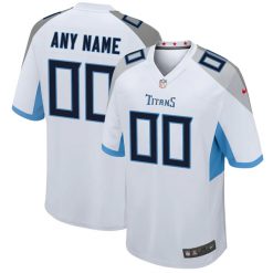 Alternative view of Tennessee Titans Custom Name and Number Game Jersey - All Stitched