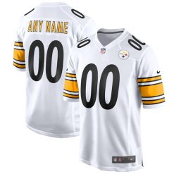 Alternative view of Pittsburgh Steelers Custom Name and Number Game Jersey - All Stitched