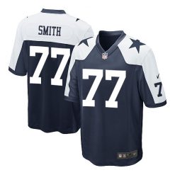 Alternative view of Dallas Cowboys Alternate White/ Navy Game Jersey - All Stitched
