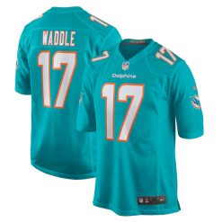Alternative view of Jaylen Waddle #17 Miami Dolphins Game Jersey - All Stitched