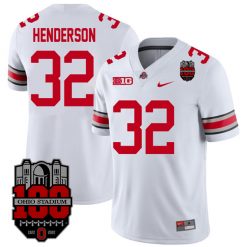 Alternative view of TreVeyon Henderson Ohio State Buckeyes College Football 100th Anniversary Jersey - All Stitched