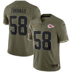 Alternative view of Kansas City Chiefs 2022 Salute To Service Game Jersey - All Stitched