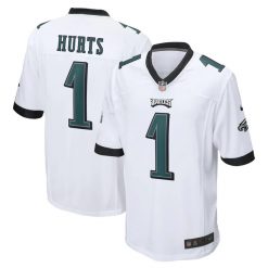 Alternative view of Jalen Hurts #1 Philadelphia Eagles Game Jersey – All Stitched
