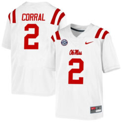 Alternative view of Ole Miss Rebels College Football All Game Stitched Jersey - White