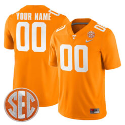 Alternative view of Custom Tennessee Volunteers College Football Jersey - All Stitched