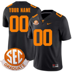 Alternative view of Custom Tennessee Volunteers College Football Graduate Patch Jersey - All Stitched