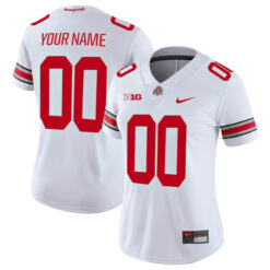 Alternative view of Women's Ohio State Buckeyes College Football Custom Game Jersey - All Stitched