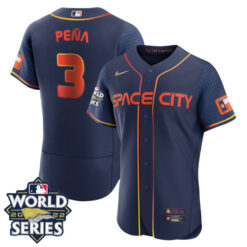 Alternative view of Houston Astros World Series Champions Space City Jersey - All Stitched