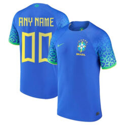 Alternative view of Brazil National Football Team 2022 World Cup Custom Jersey - All Printed