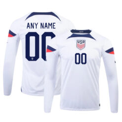 Alternative view of United States National Football Team 2022/23 Long Sleeve Custom Jersey - Printed