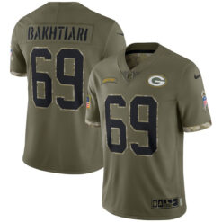 Alternative view of Green Bay Packers 2022 Salute To Service Olive Limited Jersey - All Stitched