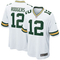 Alternative view of Aaron Rodgers Green Bay Packers Game Jersey - All Stitched