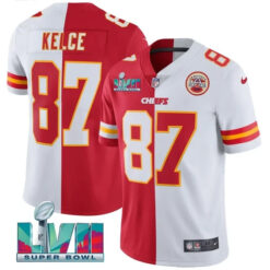 Alternative view of Kansas City Chiefs Super Bowl LVII Split Jersey - All Stitched