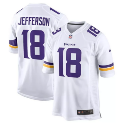 Alternative view of Justin Jefferson Minnesota Vikings Game Jersey - All Stitched