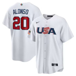 Alternative view of USA White 2023 World Baseball Classic Jersey - All Stitched