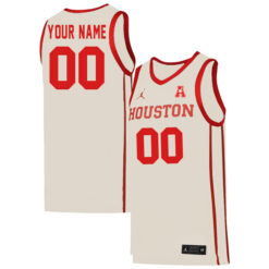 Alternative view of Houston Cougars College Basketball Custom Name and Number Jersey Collection - All Stitched