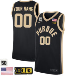 Alternative view of Purdue Boilermakers College Basketball Custom Name and Number Jersey Collection - All Stitched