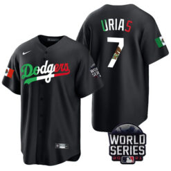 Alternative view of LA Dodgers Julio Urias 7 Mexico Stitched Jersey