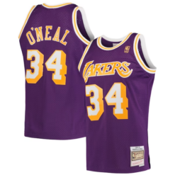 Alternative view of Men's Shaquille O'Neal Los Angeles Lakers 1996-97 Jersey - All Stitched