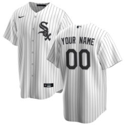 Alternative view of Chicago White Sox White Custom Name And Number Jersey - All Stitched