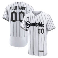 Alternative view of Chicago White Sox White SouthSide Jersey - All Stitched