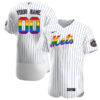 Custom New York Mets Pride 2023 Jersey - All Printed