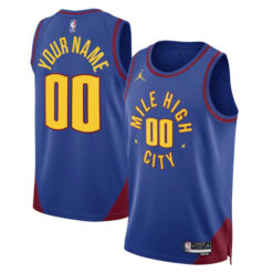 Alternative view of Denver Nuggets Custom Name and Number Statement Edition Jersey w/ Patch Collection - All Stitched